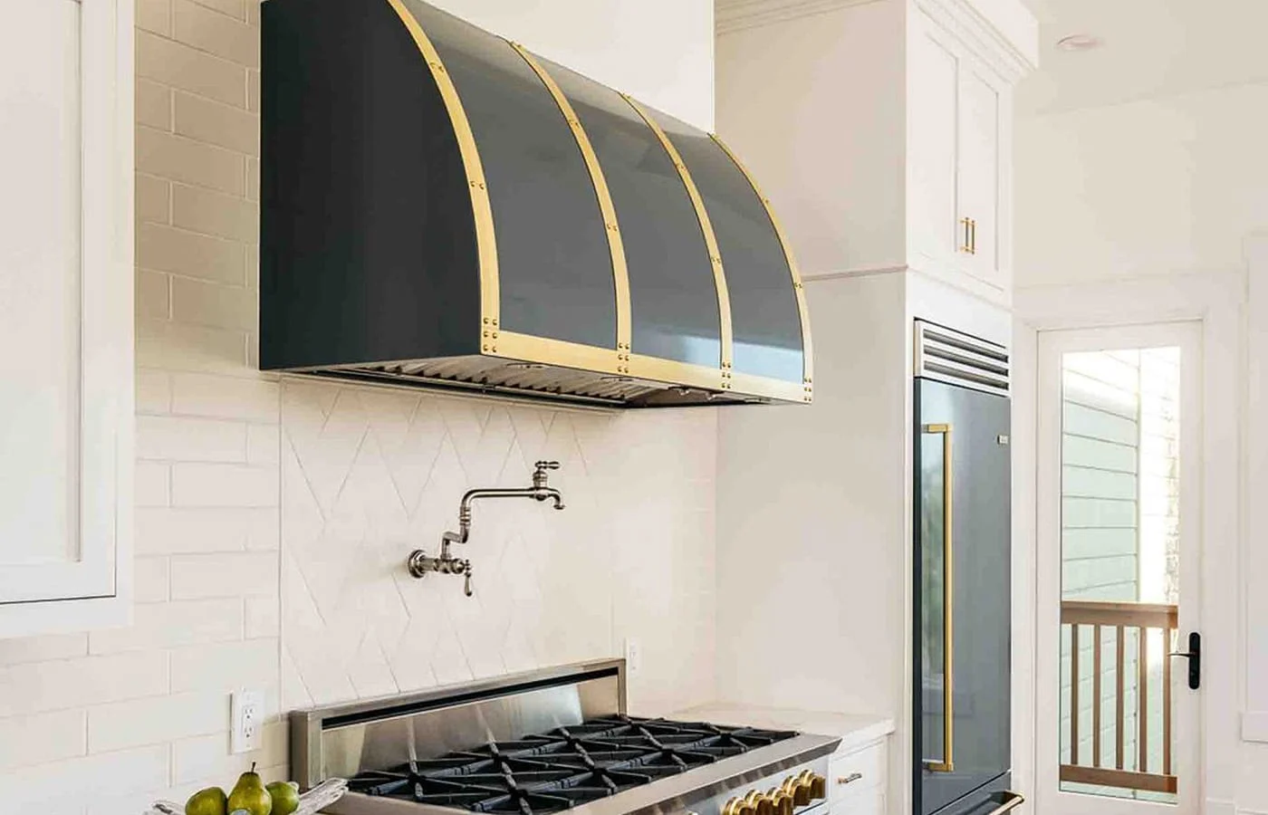 BlueStar ventilation hood above a residential cooking area