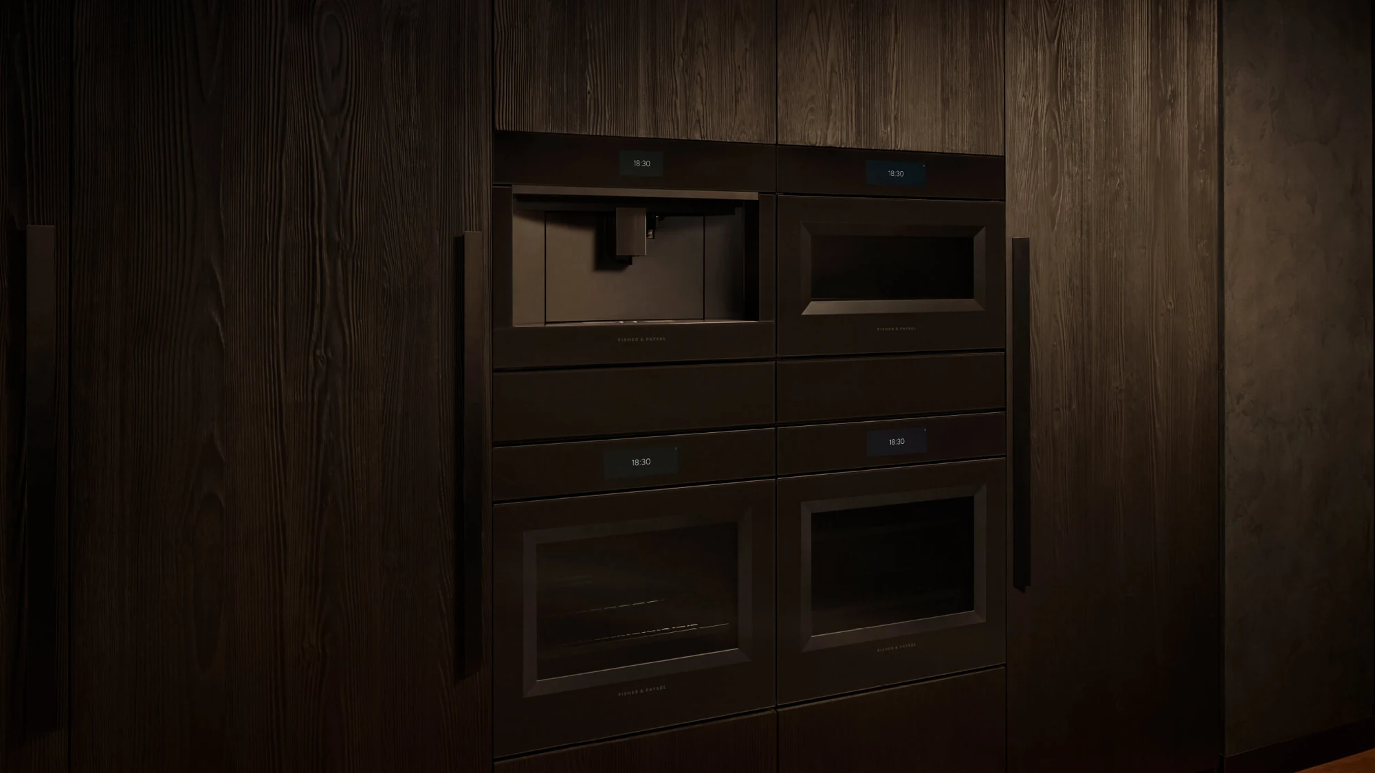 Fisher & Paykel built-in ovens in a minimalist kitchen